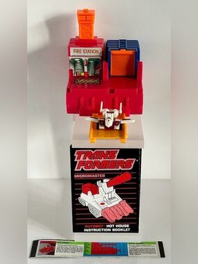 Vintage G1 Transformers Micromaster Autobot Fire Station Base, Hot House